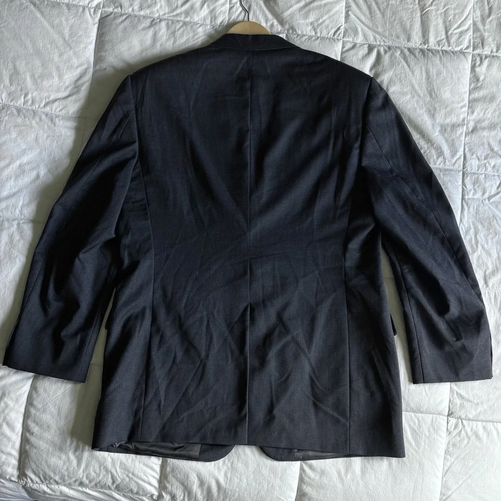 Brooks Brothers 1818 Mainline Regent Super 110s Wool Blazer Men's 43R Black 2BSV